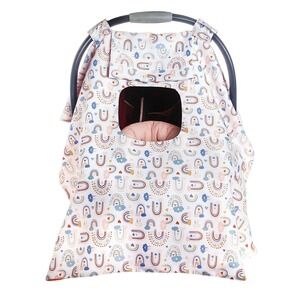 Monbebe Car Seat‎ Canopy Kids OS Pink Rainbow Excellent Boho Print 210126